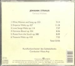 CD Johann Straus Famous Waltzes CD