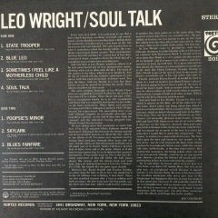 Leo Wright Soul Talk LP Plak