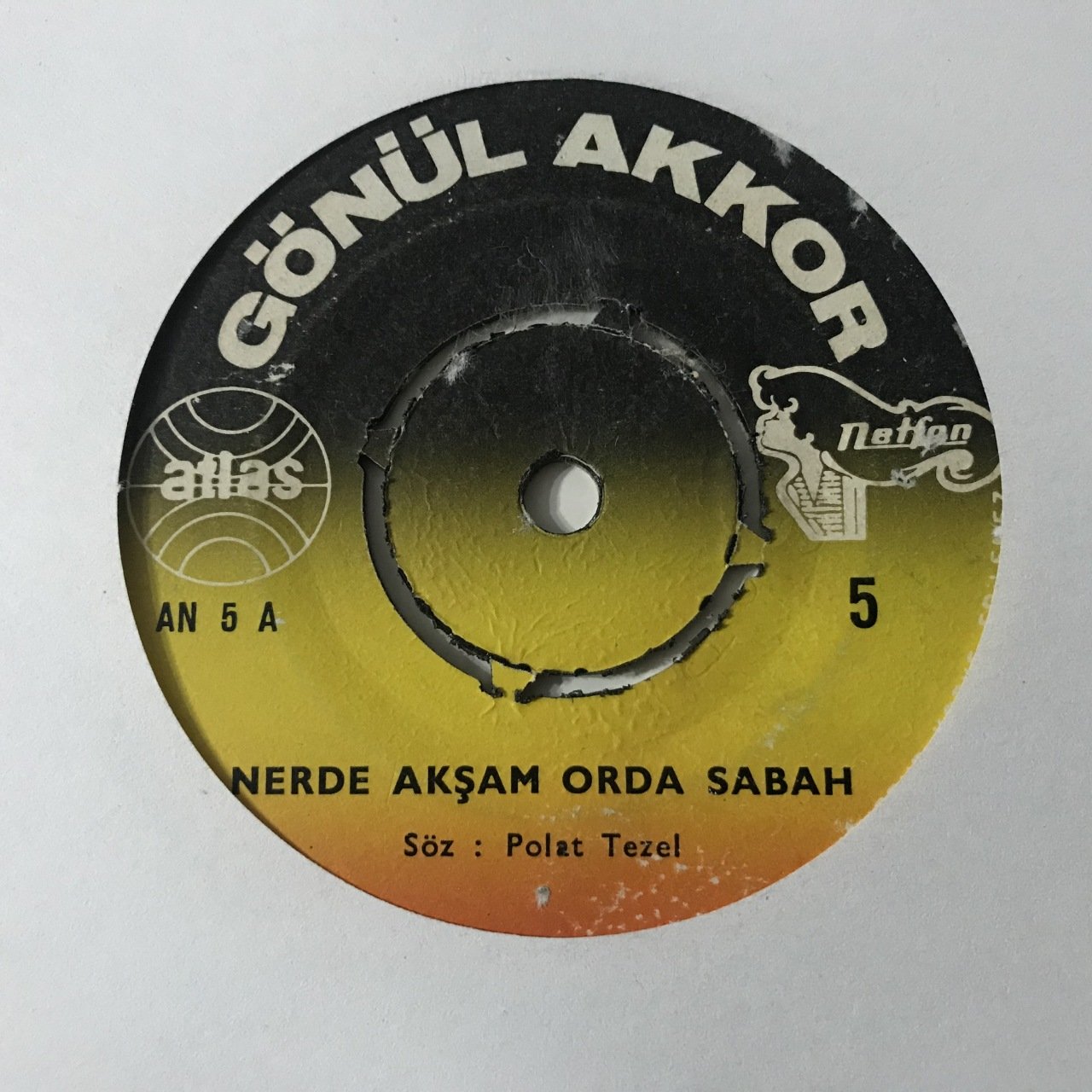 Gönül Akkor Nerde Akşam Orda Sabah Depo Malı 45lik Plak