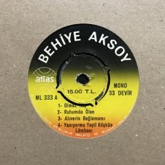 Behiye Aksoy Olmaz İlaç Mini Lp 45lik Plak