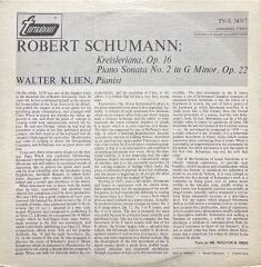 Schuman Kreisleriana Second Sonata For Piano Classic LP Plak