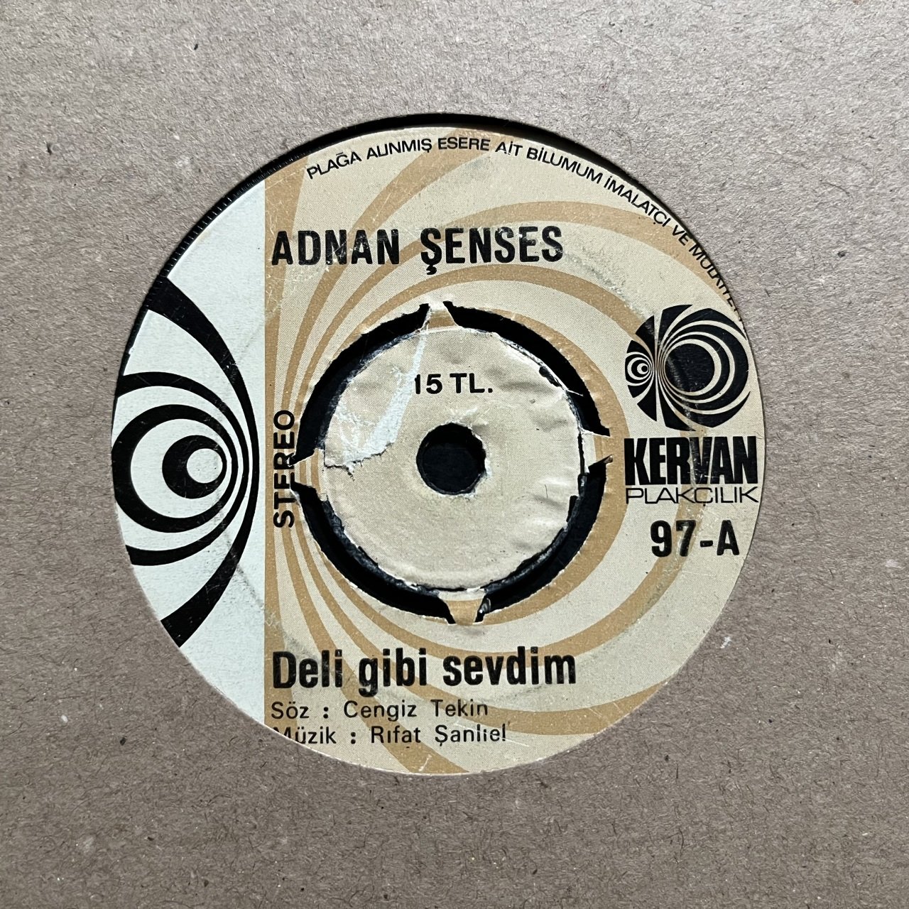Adnan Şenses Deli Gibi Sevdim 45lik Plak