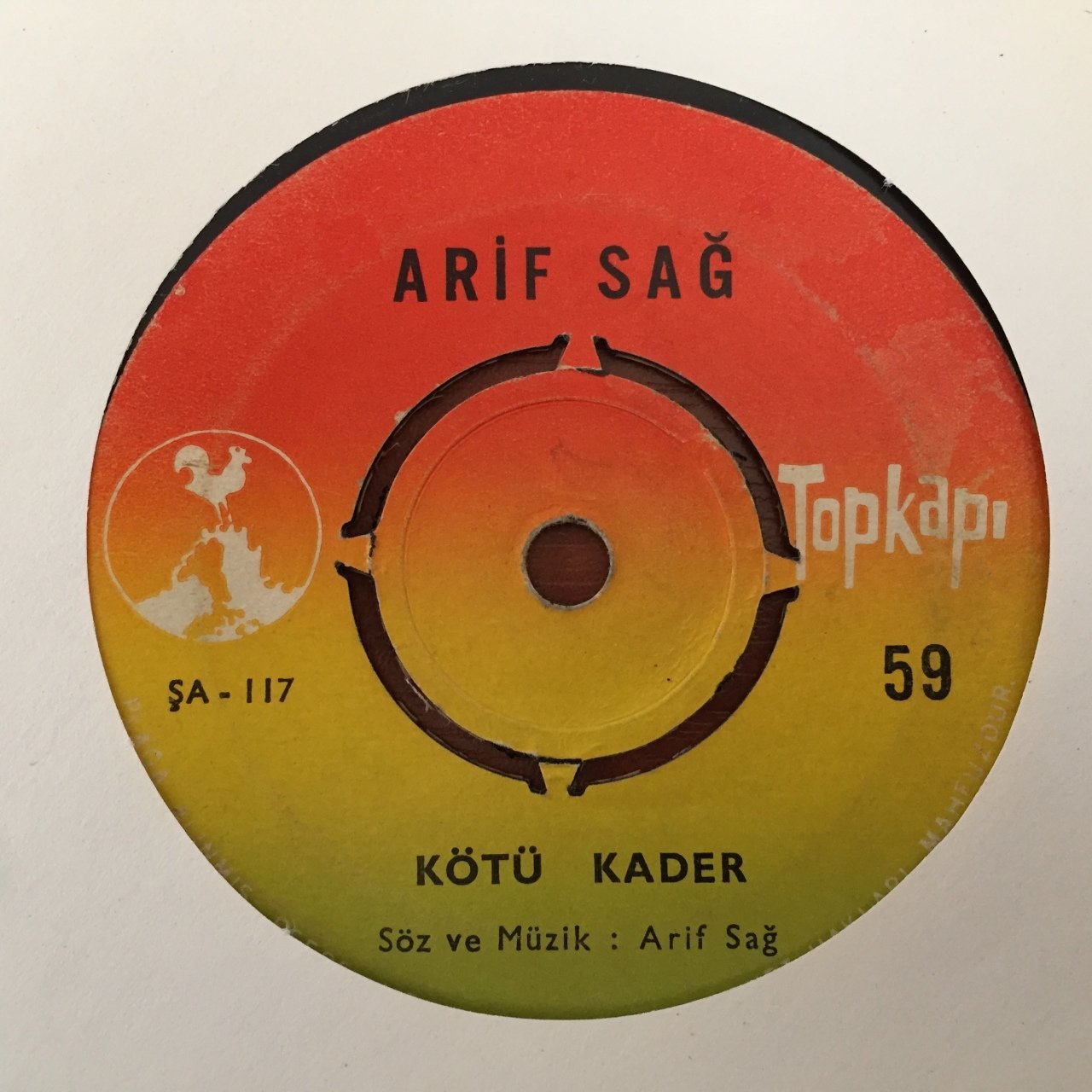 Arif Sağ Kötü Kader 45lik Plak
