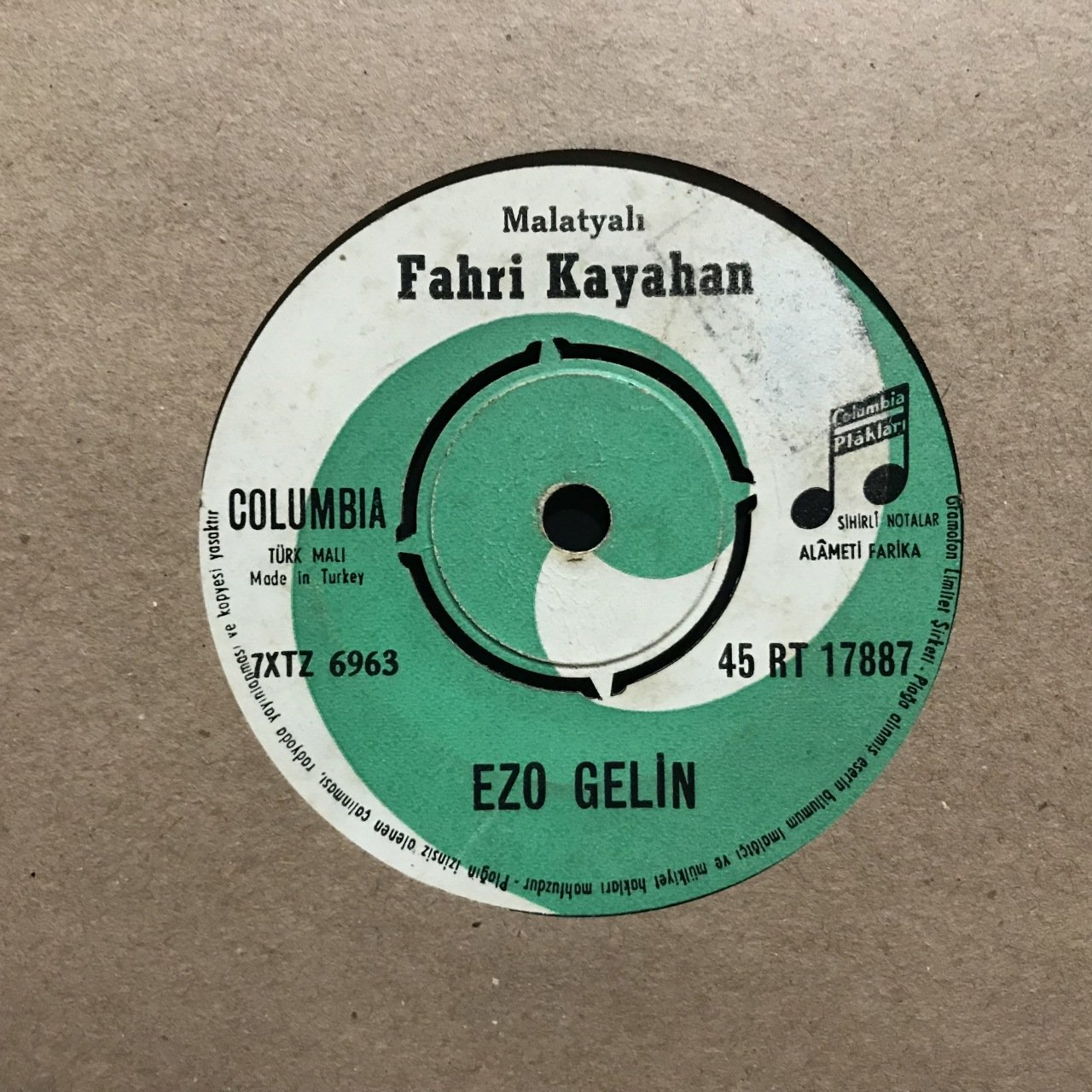 Fahri Kayahan Ezo Gelin 45lik Plak