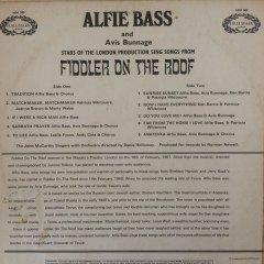 John McCarthy Fiddler On The Roof LP Plak