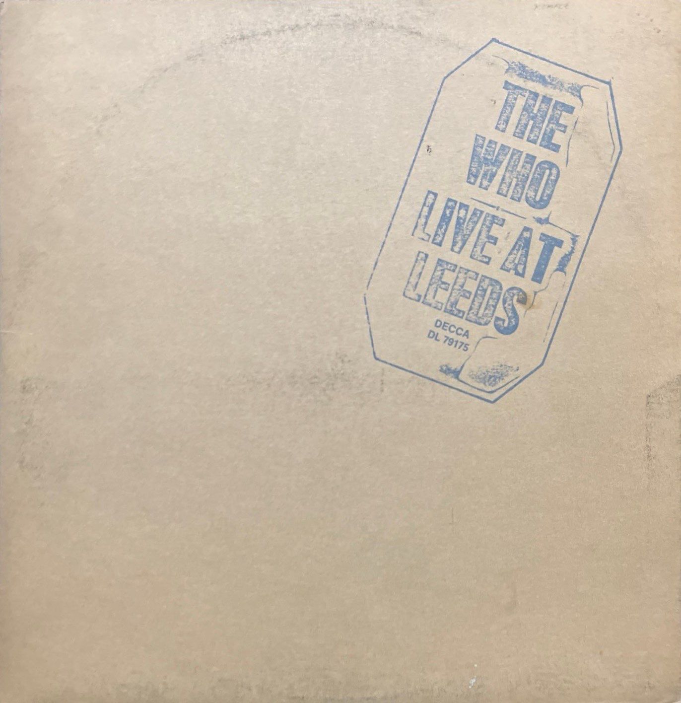 The Who Live At Leeds LP Plak