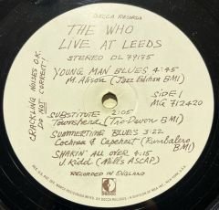 The Who Live At Leeds LP Plak