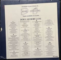Down Memory Lane 65 Years Of Songs Hits Açılmamış Jelatininde 10 LP Box Set Plak