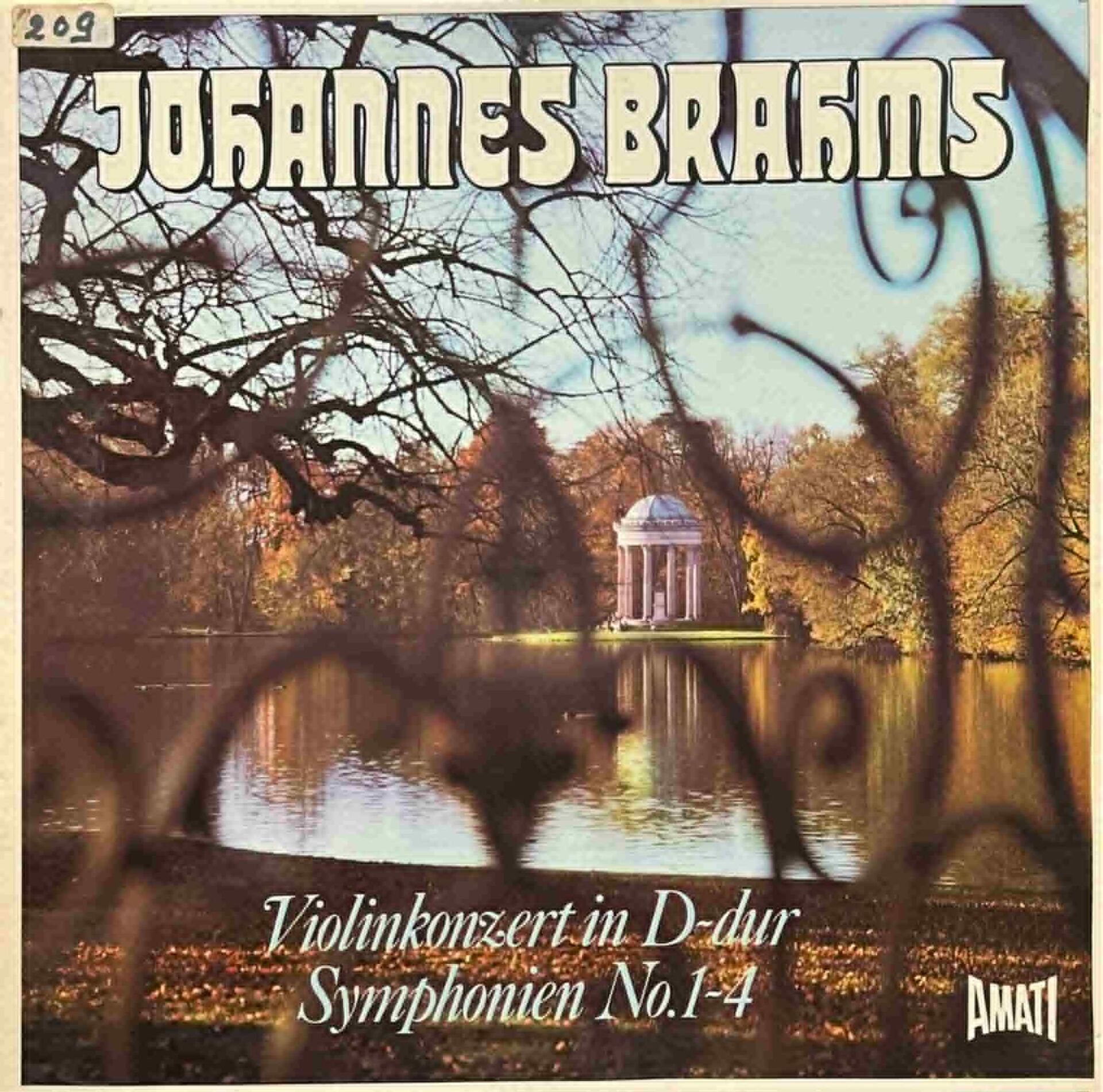 Johannes Brahms Violinkonzert In D-dur, Symphonien No. 1~4 (5 LP) Box Set Plak