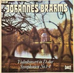 Johannes Brahms Violinkonzert In D-dur, Symphonien No. 1~4 (5 LP) Box Set Plak