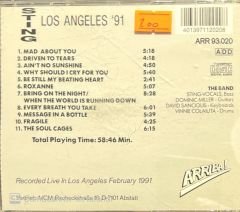 Sting Los Angles '91 CD