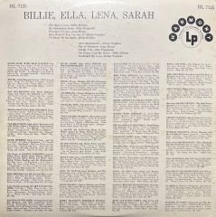 Billie Ella Lena Sarah LP Plak