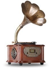 *ÜCRETSİZ KARGO Record Master – Wooden Classic Serisi RMJ-209C Pikap – Radyo – Bluetooth – USB – 33, 45 Devir Plak Çalar