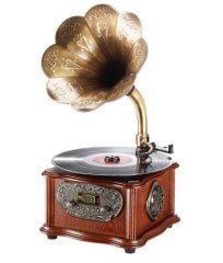 *ÜCRETSİZ KARGO Record Master – Wooden Classic Serisi RMJ-209C Pikap – Radyo – Bluetooth – USB – 33, 45 Devir Plak Çalar