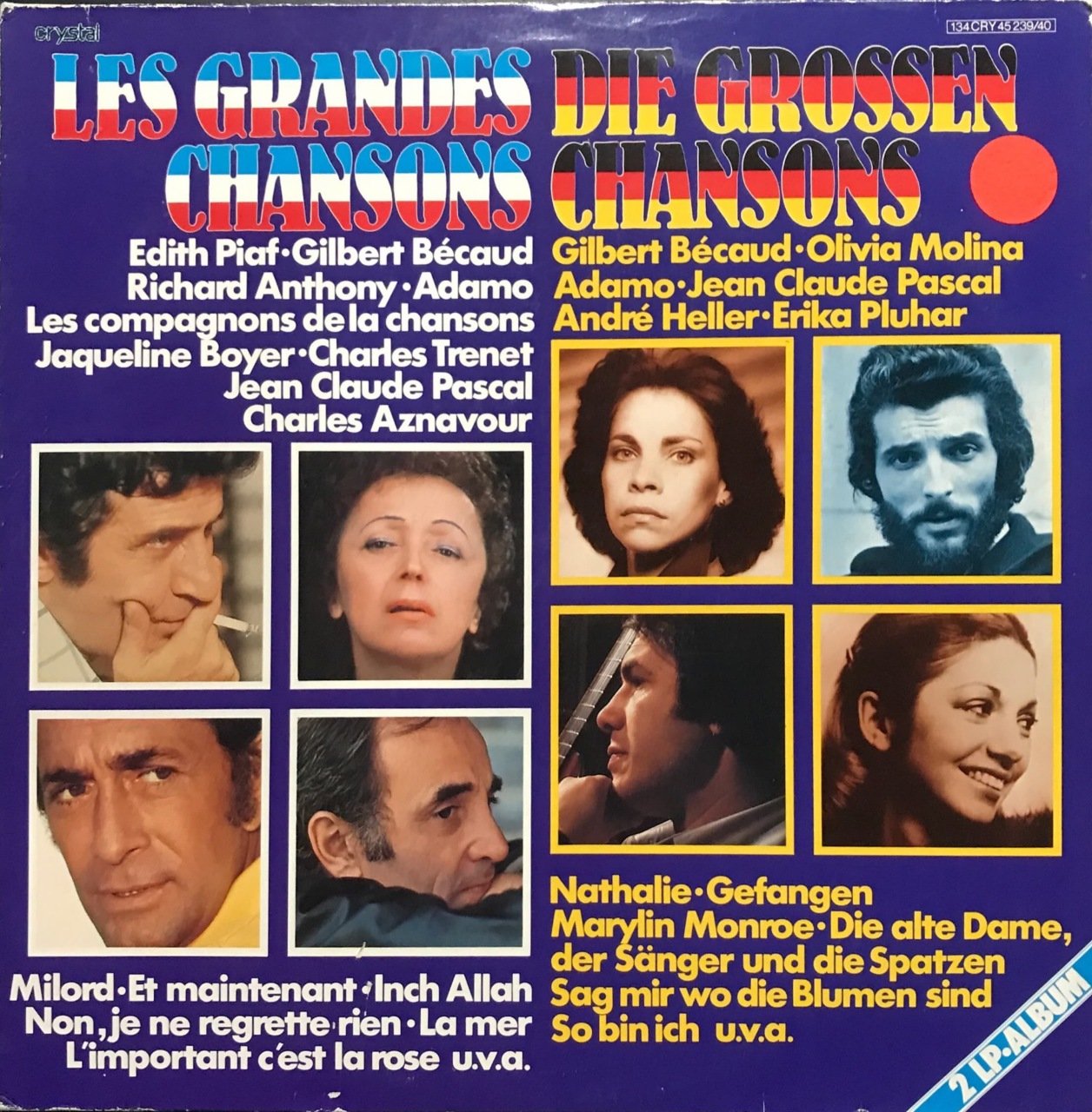 Les Grandes Chansons Double LP Plak