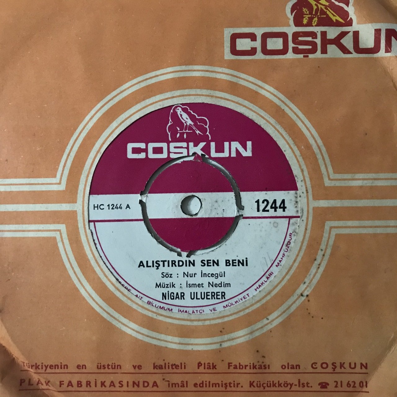 Nigar Uluerer Alıştırdın Sen Beni Depo Malı 45lik Plak