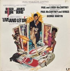 Roger Moore As James Bond 007 Live And Let Die Soundtrack LP Plak
