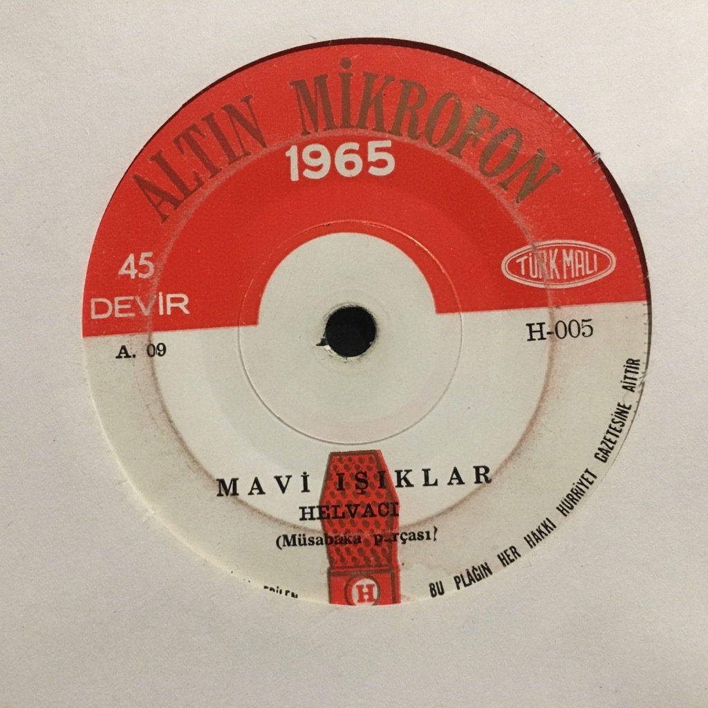 1965 Altın Mikrofon Mavi Işıklar Kanamam 45lik Plak