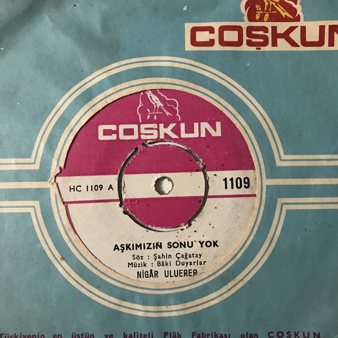 Nigar Uluerer Aşkımızın Sonu Yok Depo Malı 45lik Plak