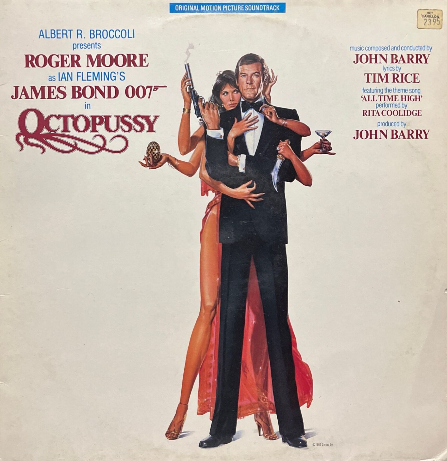 Roger Moore As James Bond 007 Octopussy Soundtrack LP Plak