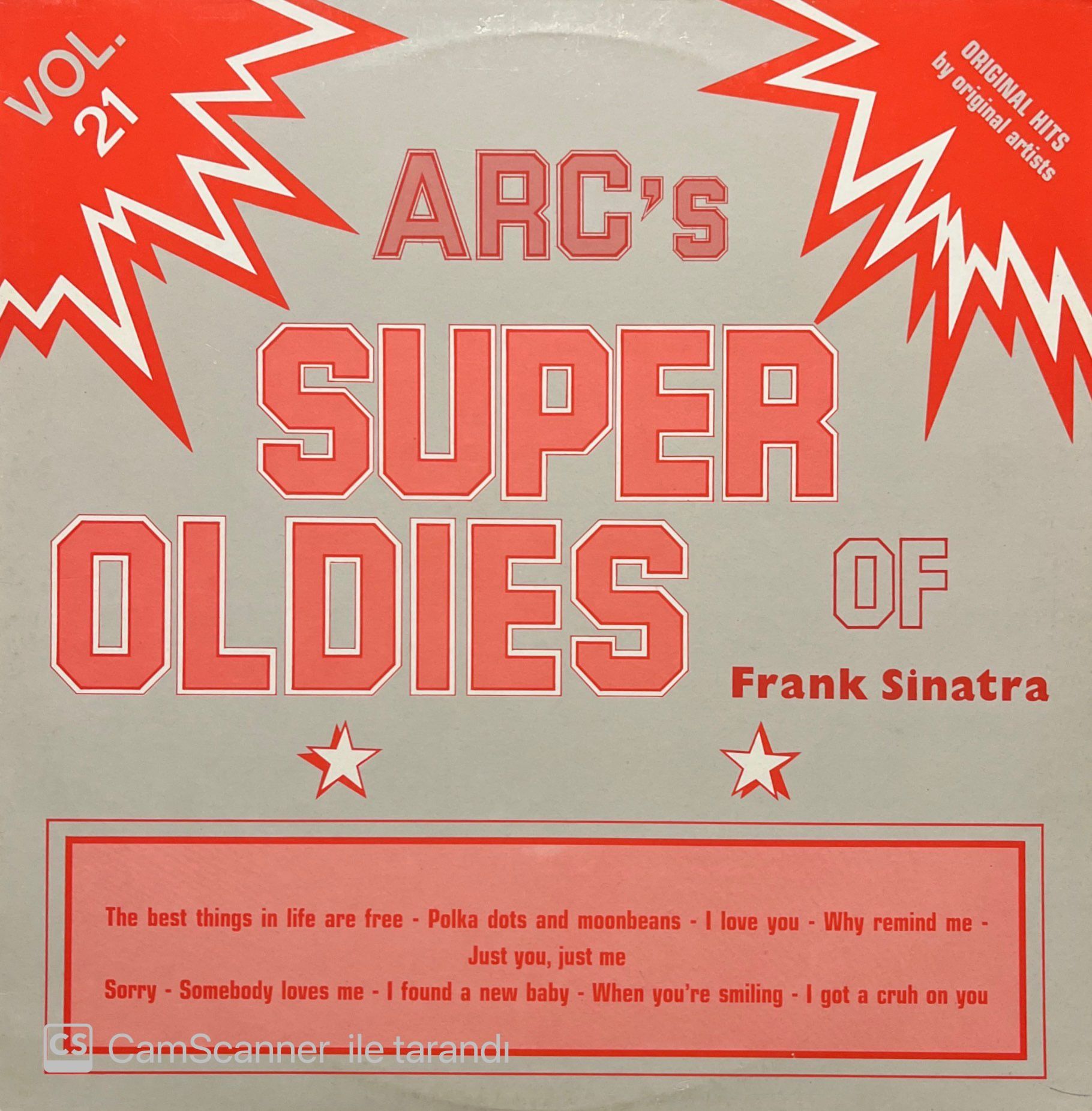 Arc's Super Oldies Of Frank Sinatra LP Plak