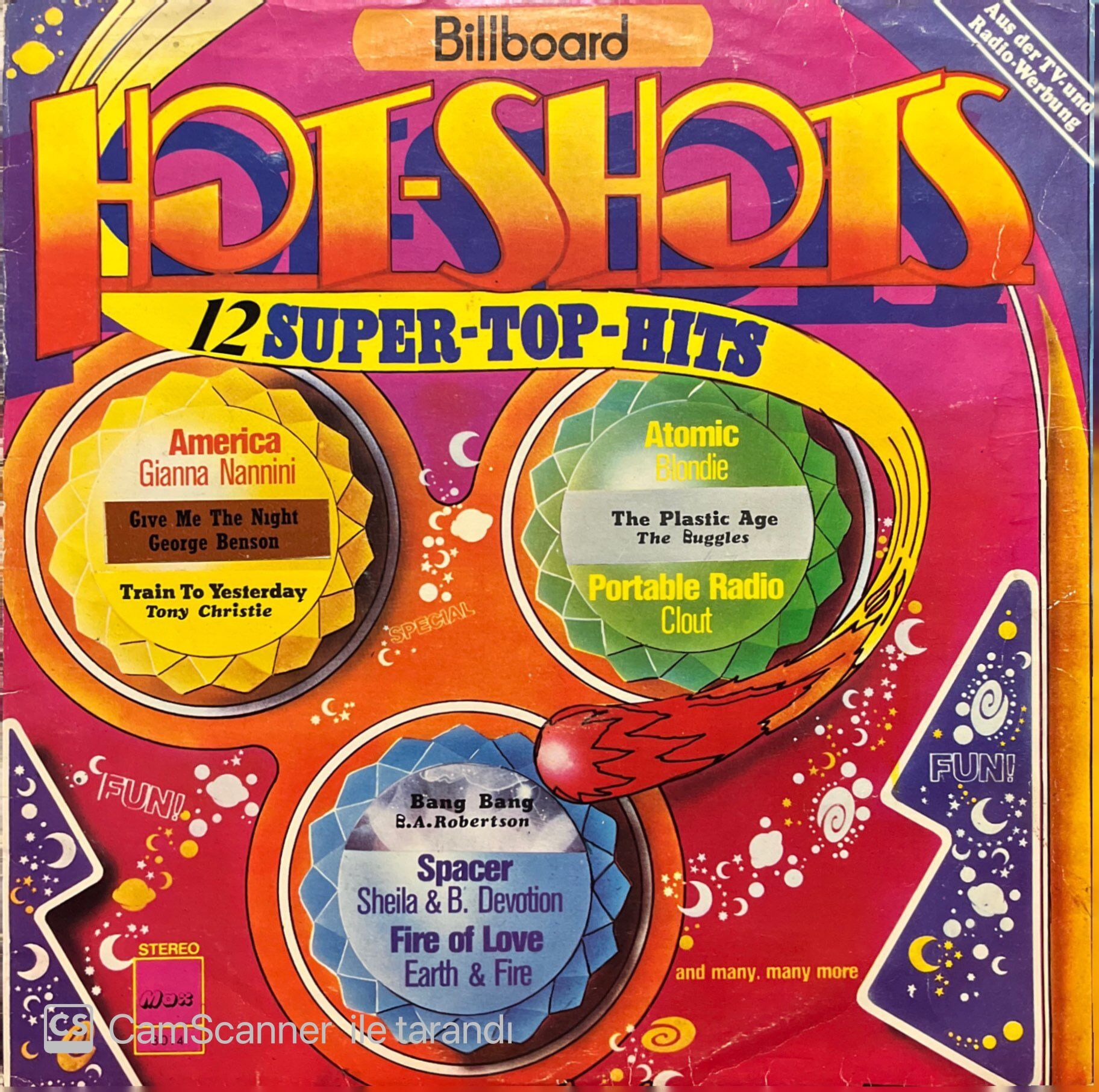 Hot Shots 12 Super Top Hits LP Plak