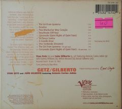 Getz Gilberto Stan Getz Joao Gilberto  CD