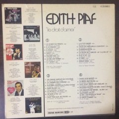 Edith Piaf Le Droit D'Aimer Çift LP Plak