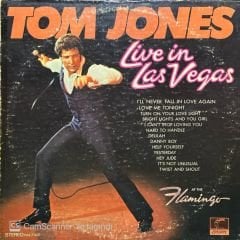 Tom Jones Live In Las Vegas LP Plak