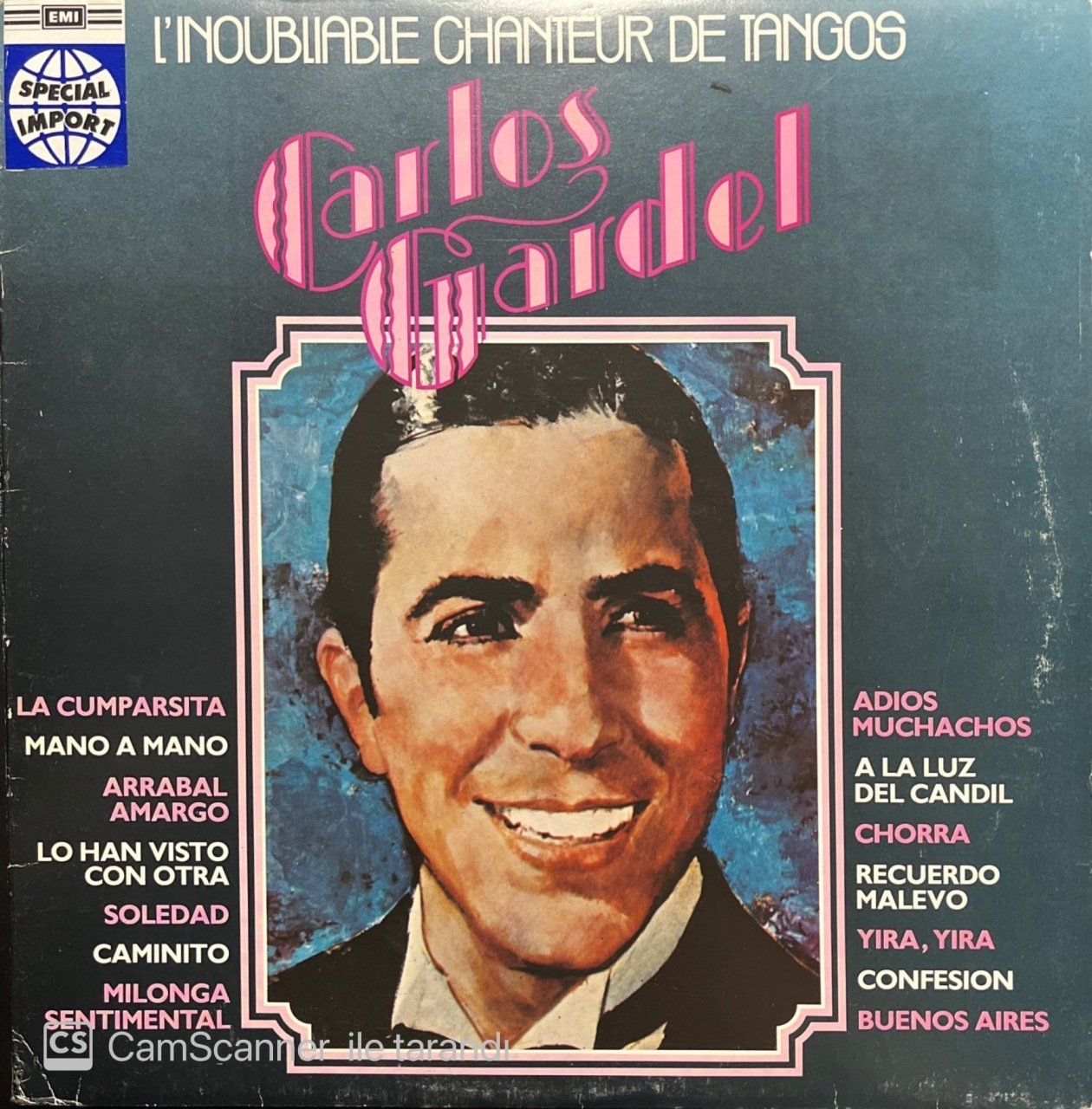 Carlos Gardel L'inoubliable Chanteur De Tangos Double LP Plak