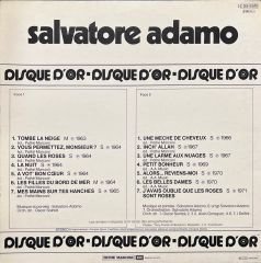 Salvatore Adamo Le Disque D'or De, Tombe La Neige LP Plak