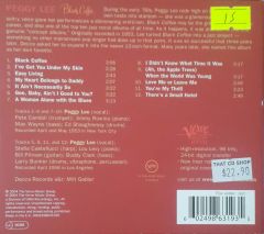 Black Coffee With Peggy Lee CD