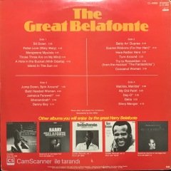 Harry Beafonte The Great Belafonte LP Plak