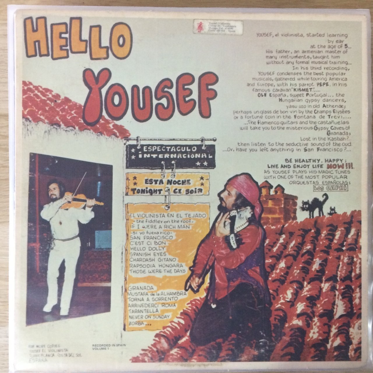 Yousef Hello Yousef  LP Plak