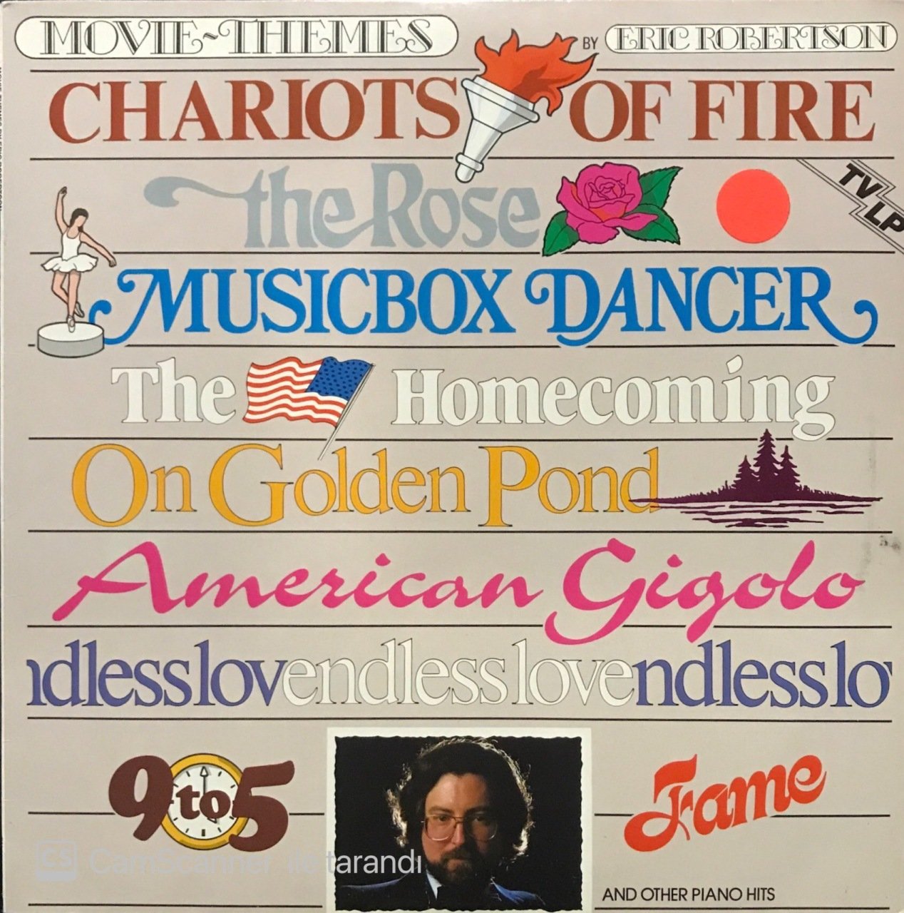 Movie Themes Eric Robertson LP Plak