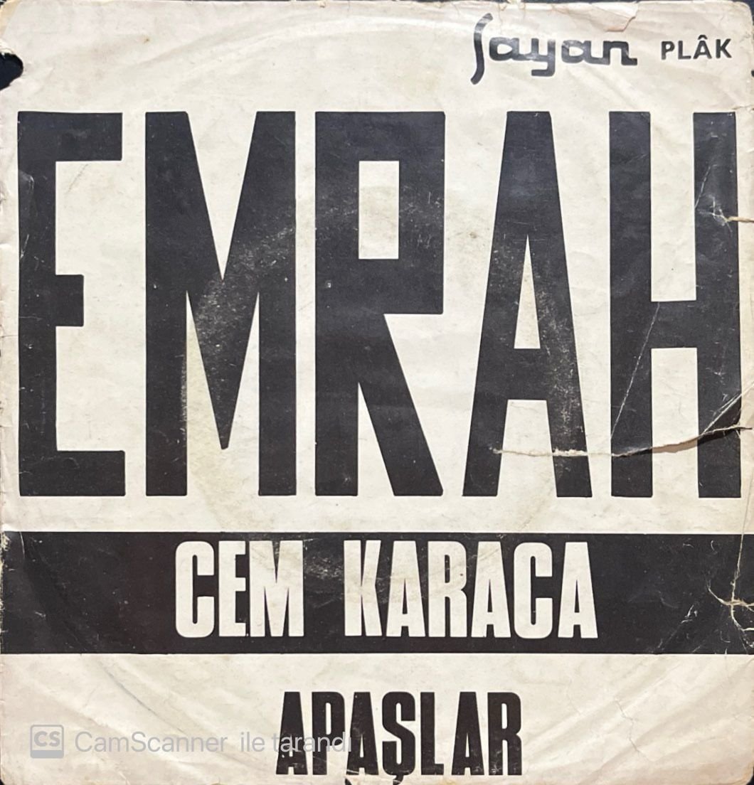 Cem Karaca Apaşlar Emrah 4 Şarkı Ep 45lik Plak
