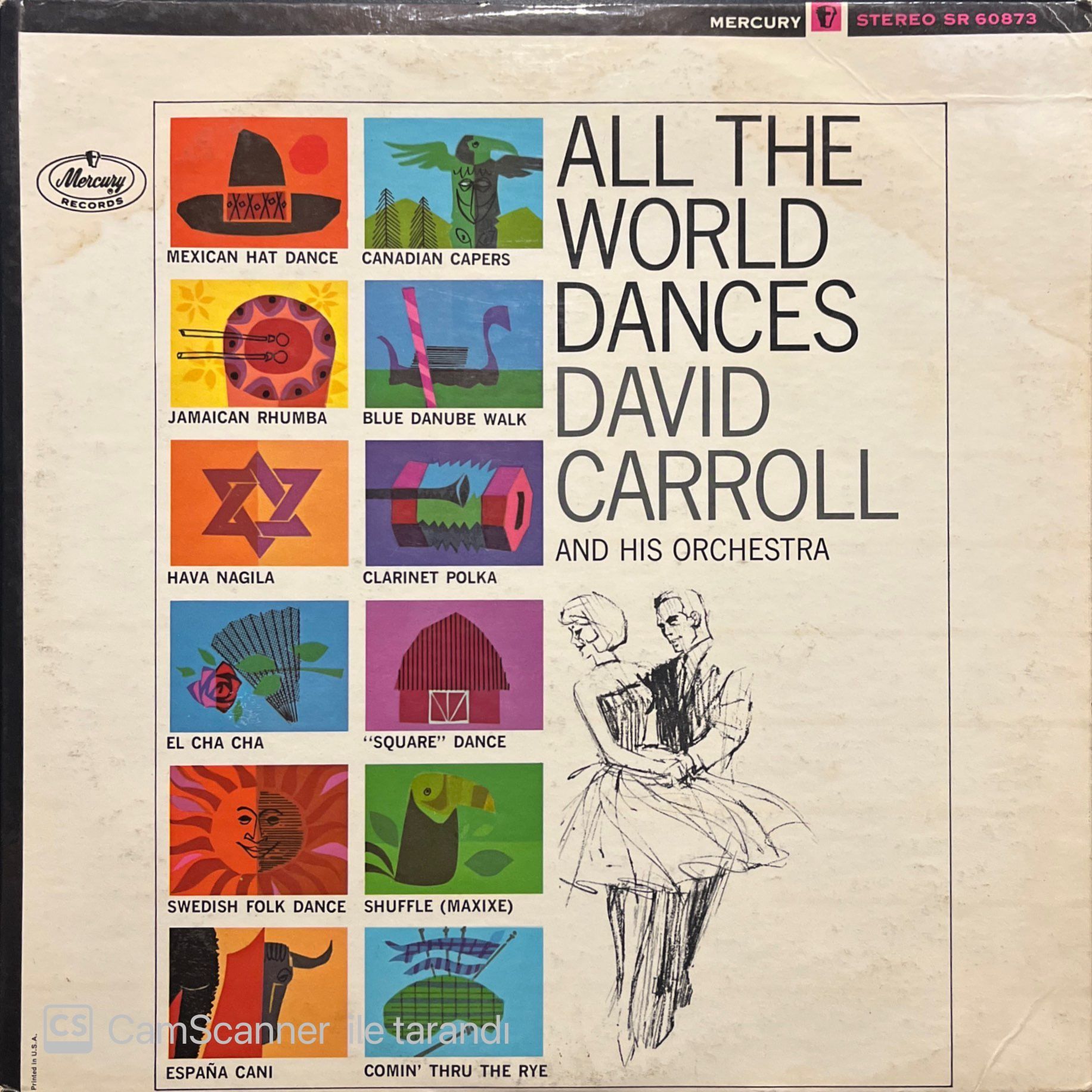 David Carroll & His Orchestra All The World Dances LP Plak