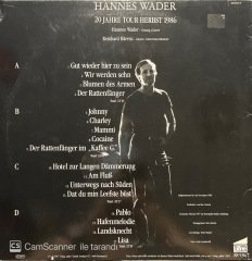 Bis Jetzt Hannes Wader Live' 86 Double LP Plak