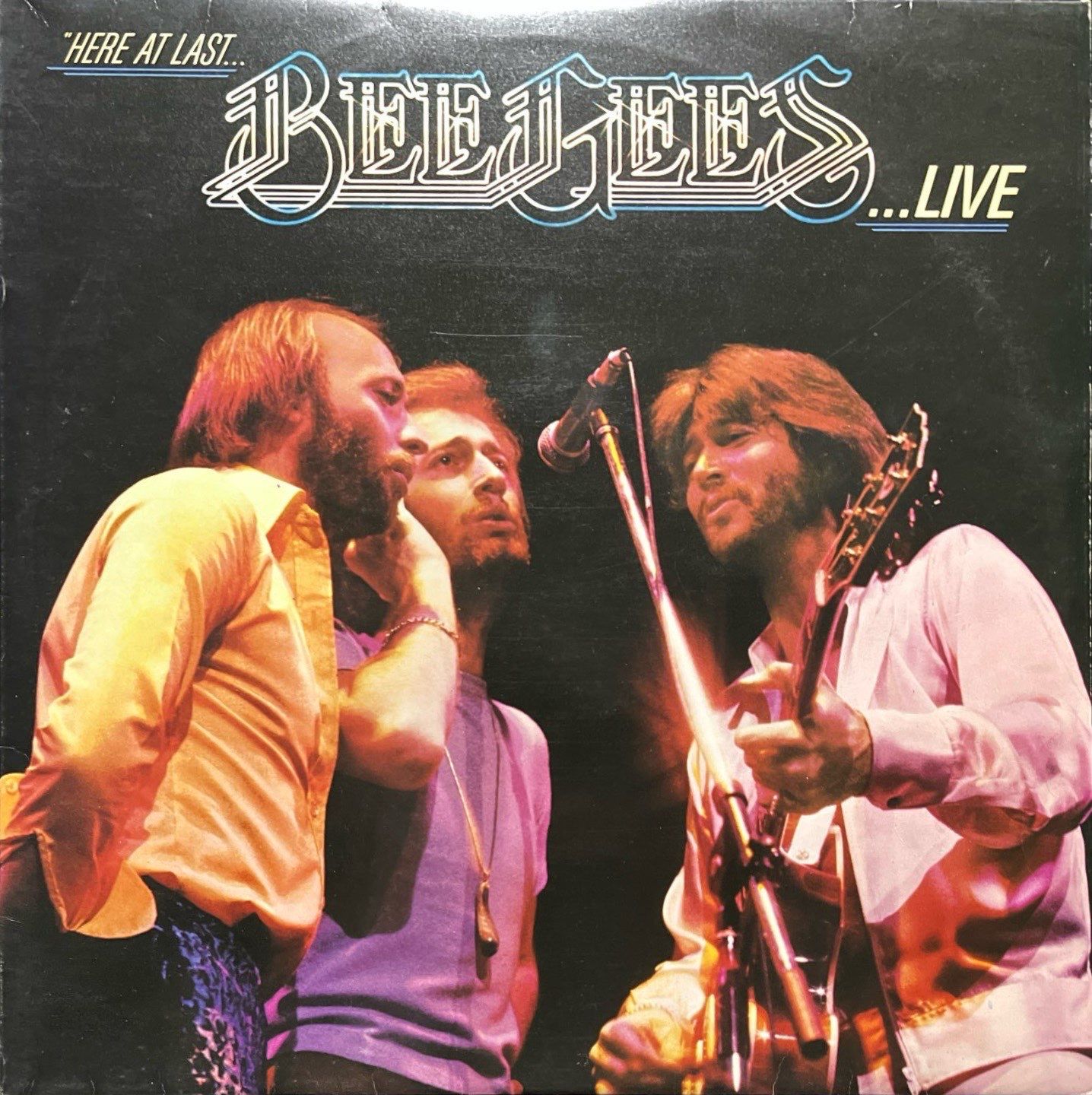 Bee Gees Live Here At Last Double LP Plak