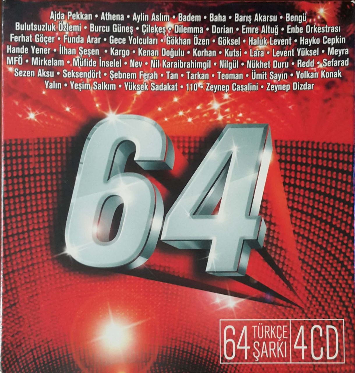64 Türkçe Şarkı 4 Cd  CD