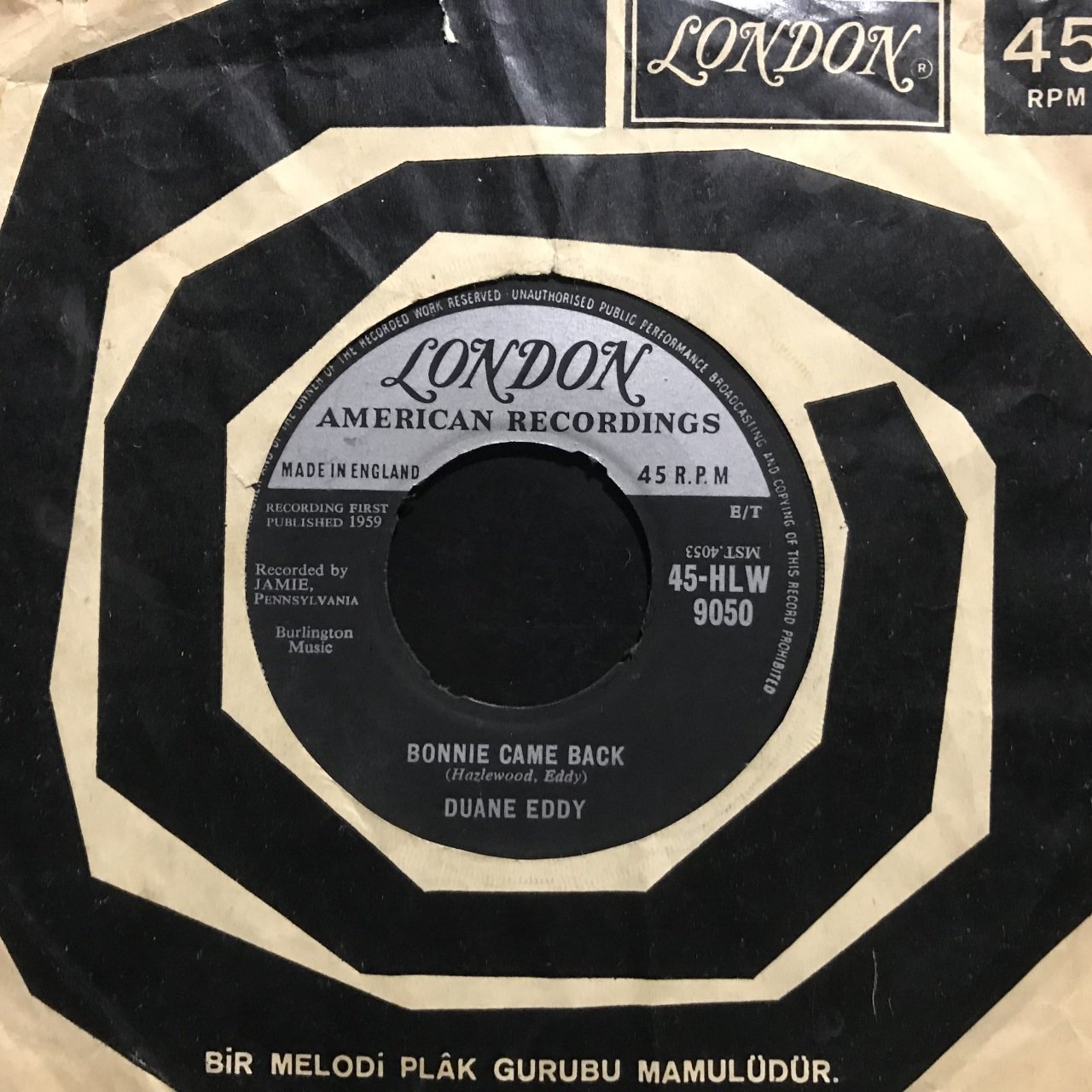 Duane Eddy Movin N Groovin 45lik Plak