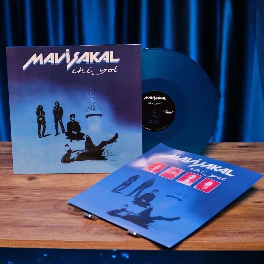 Mavisakal İki Yol 45 Rpm EP Mavi Yarı Saydam Renkli LP Plak
