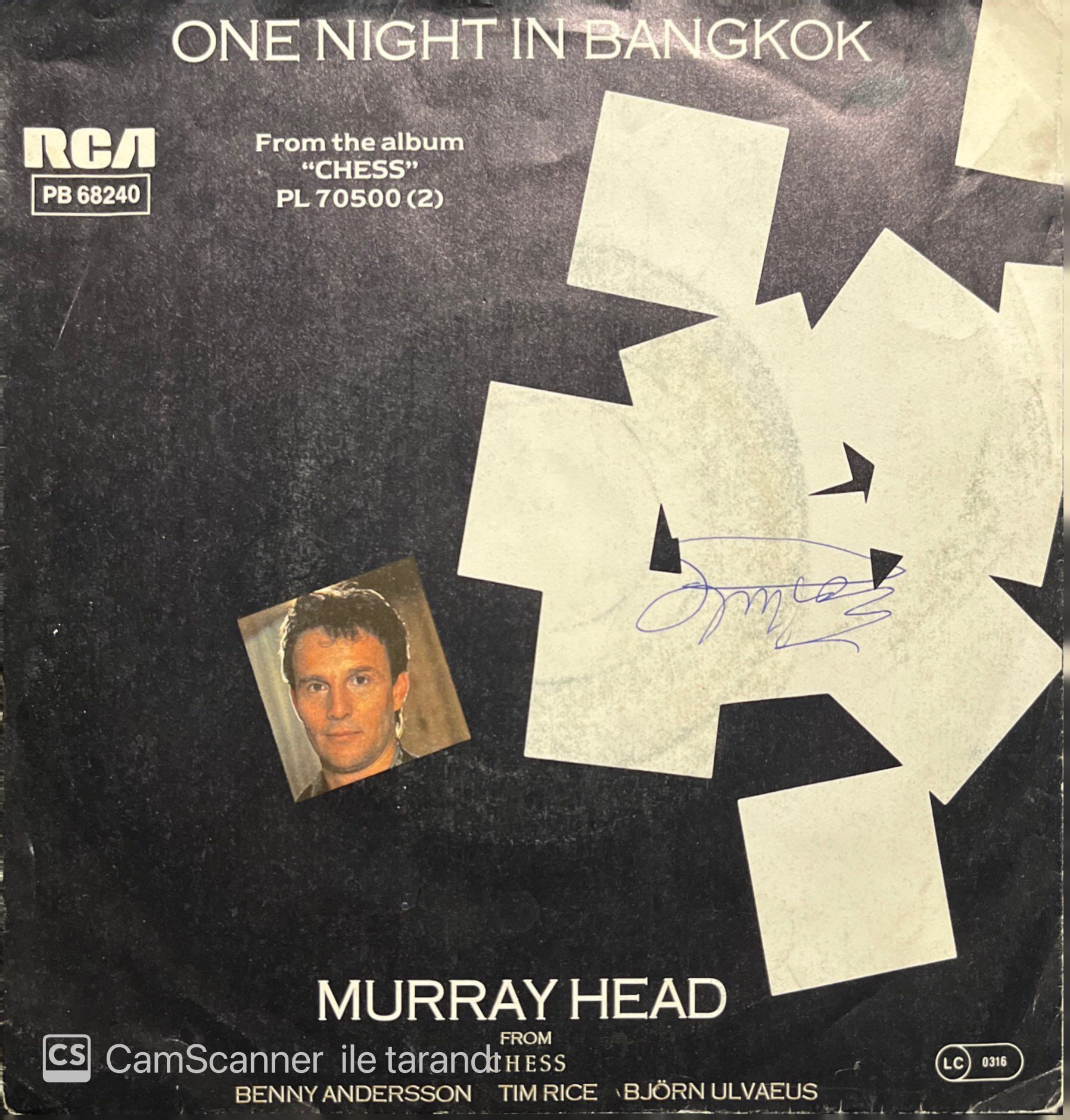 Murray Head One Night In Bangok 45lik Plak