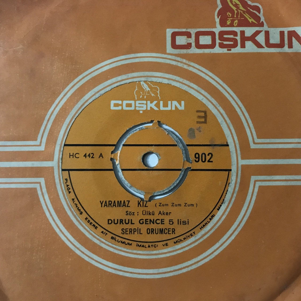 Serpil Örümcer Durul Gence Beşlisi Yaramaz Kız Depo Malı 45lik Plak