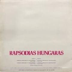 Liszt Rapsodians Hungaras LP Plak