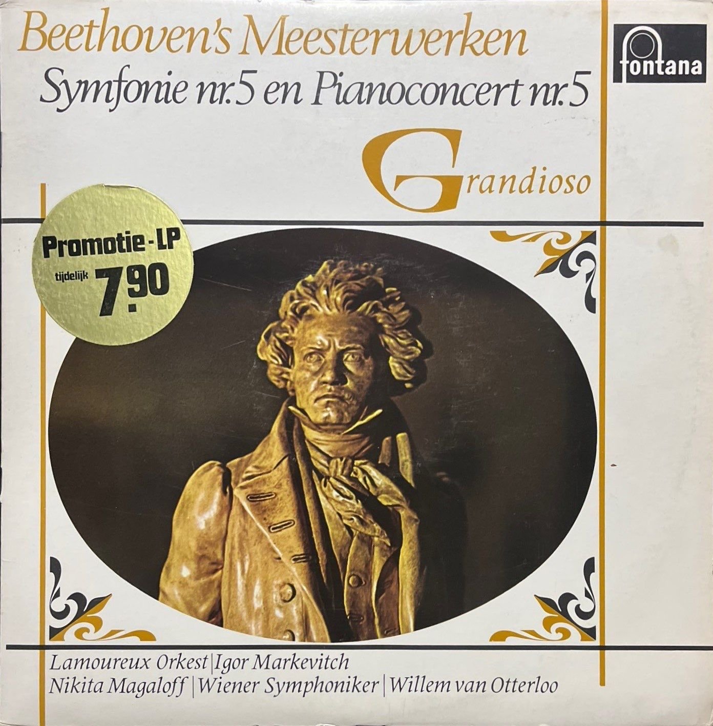 Beethoven's Meesterwerken Symfonie Nr. 5 Klasik LP Plak