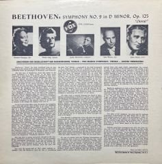 Beethoven Symphony No 9 Choral Klasik  LP Plak