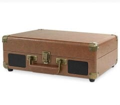 *ÜCRETSİZ KARGO Record Master ST14012 Kahverengi Retro Pikap Bluetooth ve Şarj Özellikli Retro Pikap 33, 45, 78 Devir