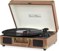 *ÜCRETSİZ KARGO Record Master ST14012 Kahverengi Retro Pikap Bluetooth ve Şarj Özellikli Retro Pikap 33, 45, 78 Devir