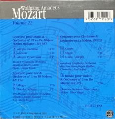 CD Wolfgang Amadeus Mozart Vol. 22 CD